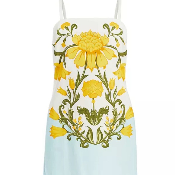 Mestiza Dresses & Skirts - Linen Mestiza Orzo yellow and blue dress small